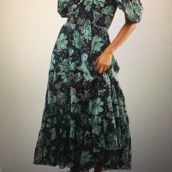 Free People Sundrenched Short-Sleeve Maxi Dress size XS A-line silhou… - Picture 5 of 7